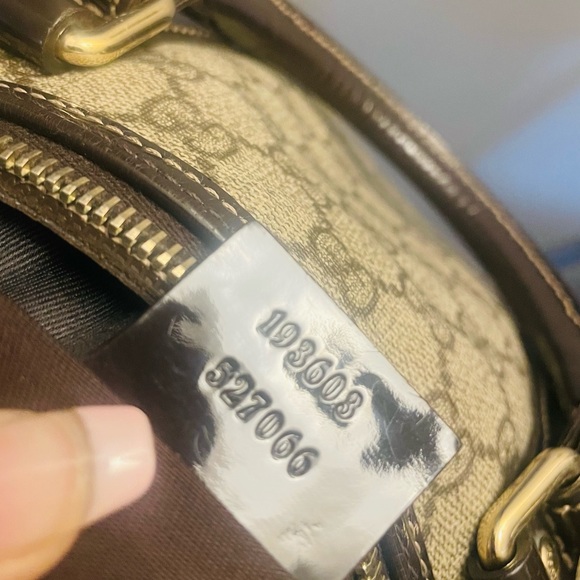 Authentic Gucci Monogram Joy Boston Satchel Bag. Beige and Brown. Code: 193603 - Picture 13 of 14